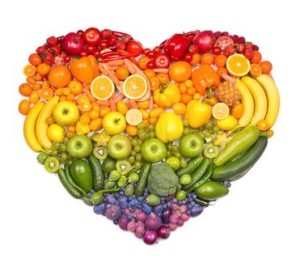 fruit and veg heart